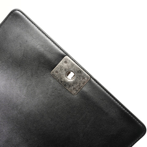 CHANEL Item No. 19 Boy Chanel Embossed Shoulder Bag black WS27982