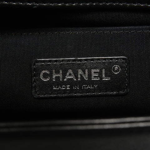 CHANEL Item No. 19 Boy Chanel Embossed Shoulder Bag black WS27982