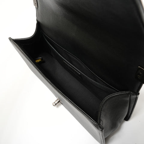 CHANEL Item No. 19 Boy Chanel Embossed Shoulder Bag black WS27982