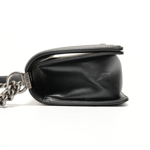 CHANEL Item No. 19 Boy Chanel Embossed Shoulder Bag black WS27982