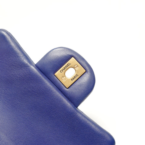 CHANEL Item No. 21, 2015-2016 Chevron Lambskin Shoulder Bag blue WS27983