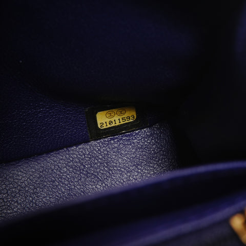 CHANEL Item No. 21, 2015-2016 Chevron Lambskin Shoulder Bag blue WS27983