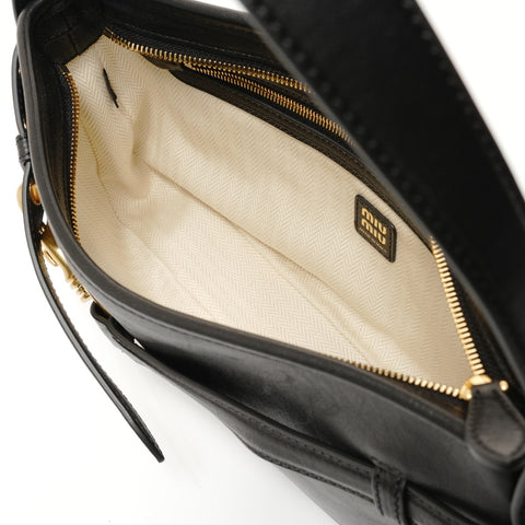 Miu Miu Aventure Nappa Leather Shoulder Bag black WS27984