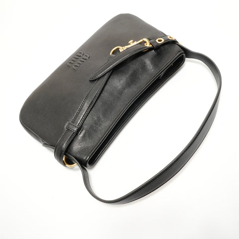 Miu Miu Aventure Nappa Leather Shoulder Bag black WS27984