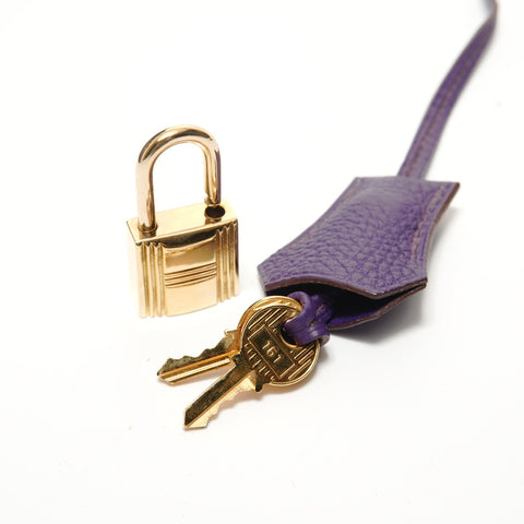 HERMES � P stamp, 2012 Birkin 35, Togo leather, Iris pattern, inside stitching Handbag purple WS27985