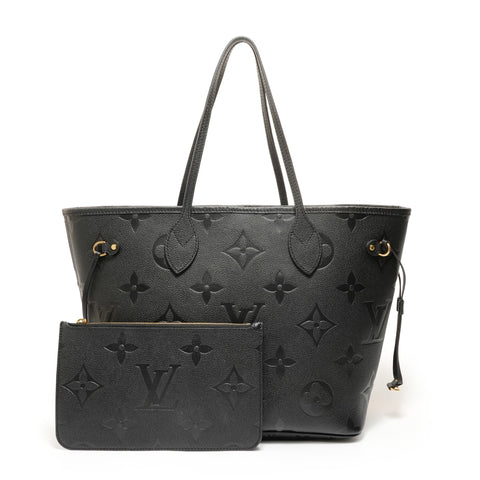 LOUIS VUITTON 2021-2025 Neverfull MM Tote Bag black WS27989