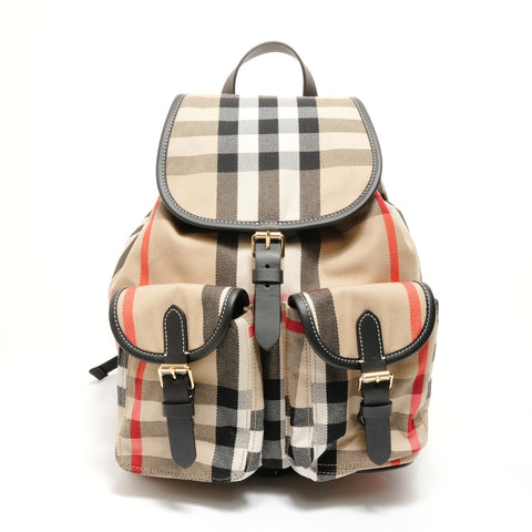 BURBERRY Nova check canvas Backpack Â· Daypack beige WS27990