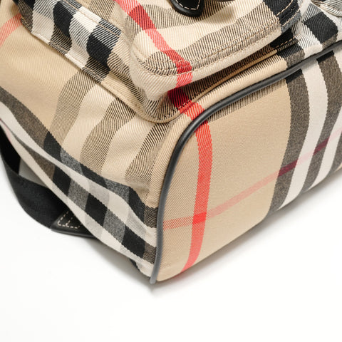 BURBERRY Nova check canvas Backpack  Daypack beige WS27990