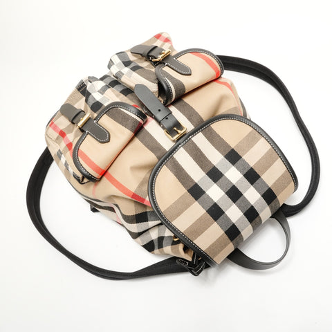 BURBERRY Nova check canvas Backpack  Daypack beige WS27990