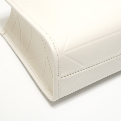 PRADA Symbol Topstitch Handbag white WS27991