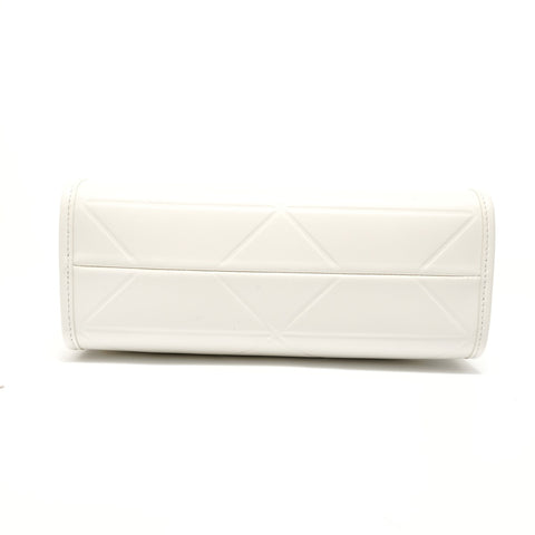 PRADA Symbol Topstitch Handbag white WS27991