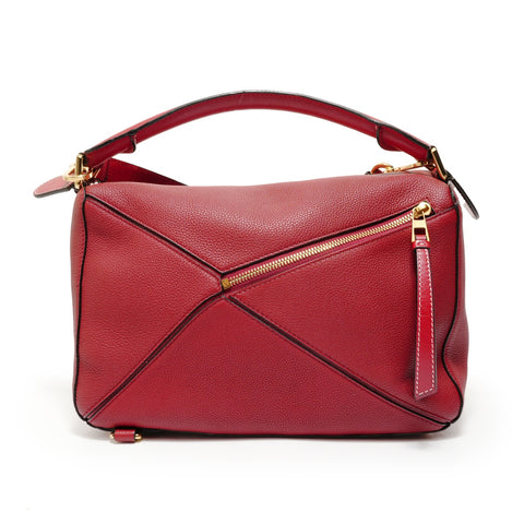 LOEWE Puzzle bag anagram Handbag Red WS27992