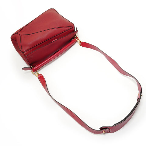 LOEWE Puzzle bag anagram Handbag Red WS27992