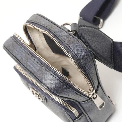 GUCCI Ophidia PVC Shoulder Bag Navy WS27993