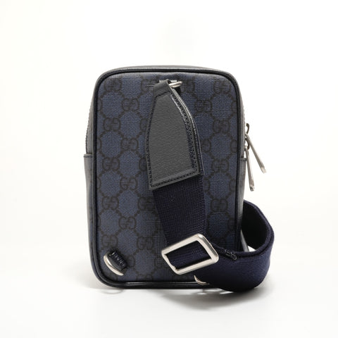 GUCCI Ophidia PVC Shoulder Bag Navy WS27993