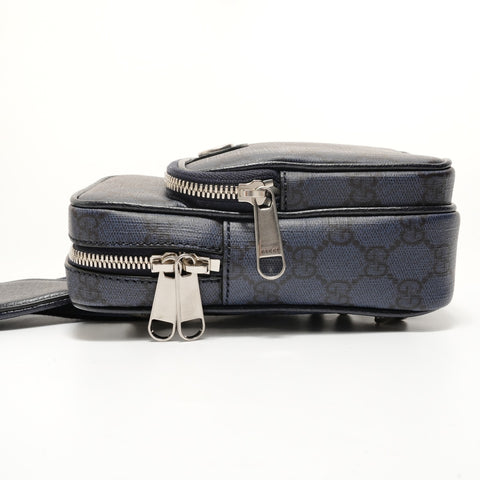GUCCI Ophidia PVC Shoulder Bag Navy WS27993