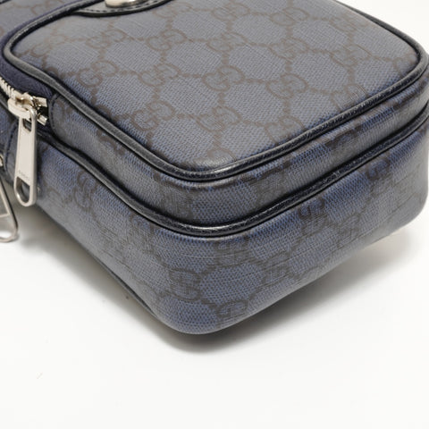 GUCCI Ophidia PVC Shoulder Bag Navy WS27993