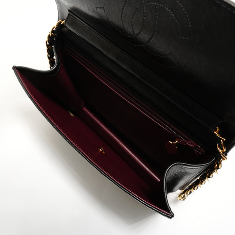 CHANEL Item No. 6, 2000-2001, Lambskin Chain Shoulder Shoulder Bag black WS27994