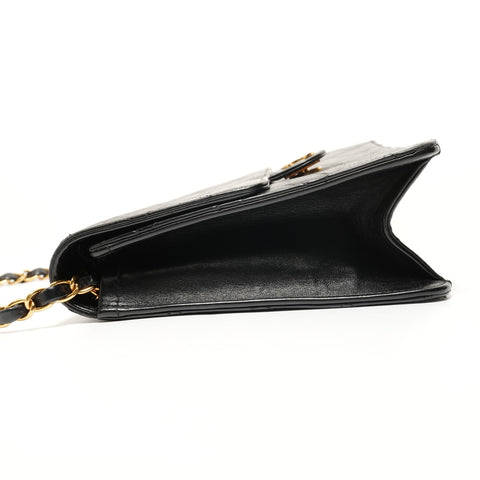 CHANEL Item No. 6, 2000-2001, Lambskin Chain Shoulder Shoulder Bag black WS27994