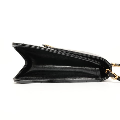 CHANEL Item No. 6, 2000-2001, Lambskin Chain Shoulder Shoulder Bag black WS27994