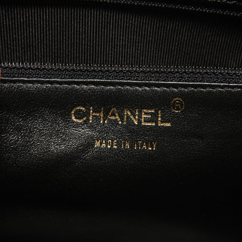 CHANEL Series 7 Caviar Skin Matelass Metal Gold Shoulder Bag black WS27995