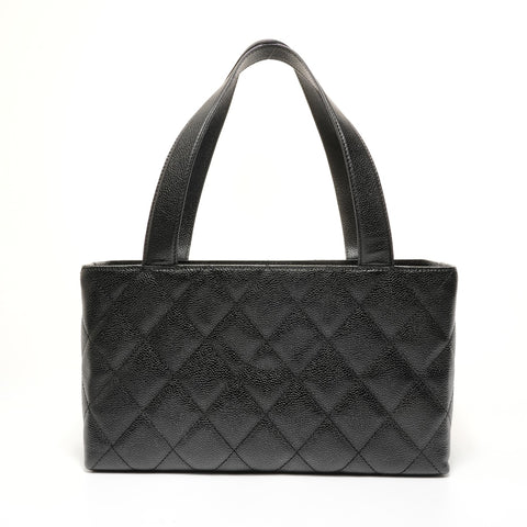 CHANEL Series 7 Caviar Skin Matelass Metal Gold Shoulder Bag black WS27995