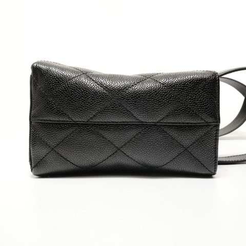 CHANEL Series 7 Caviar Skin Matelass Metal Gold Shoulder Bag black WS27995