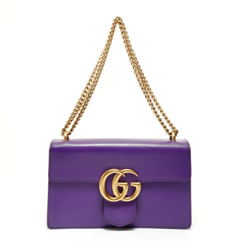 GUCCI GG Marmont ChainShoulder Shoulder Bag purple WS27997