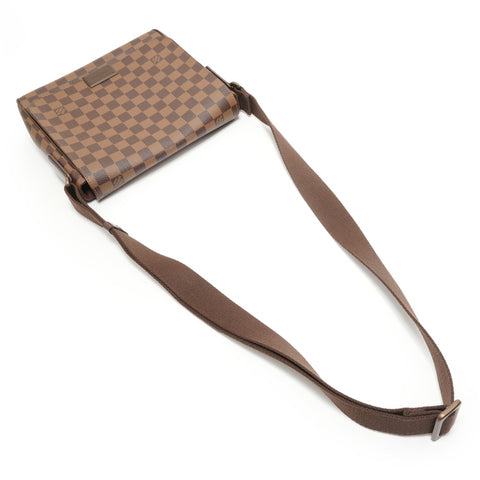 LOUIS VUITTON 2016 Damier District PM Shoulder Bag Brown WS27998