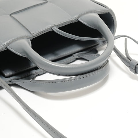 BOTTEGAVENETA Maxi INTRECCIATO Mini Arco 2-way Handbag gray WS28000