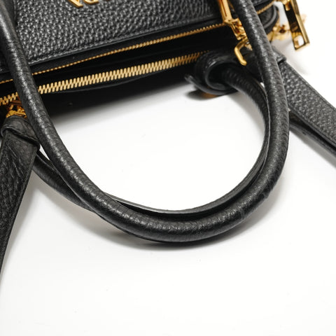 PRADA Vitello Daino 2-way Leather Handbag black WS28002