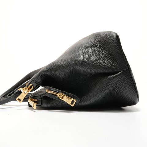 PRADA Vitello Daino 2-way Leather Handbag black WS28002