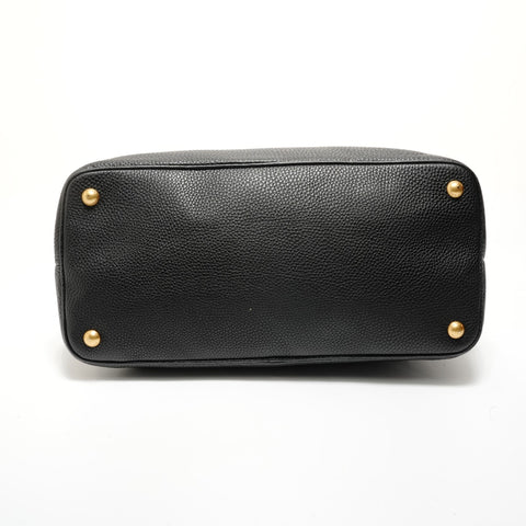 PRADA Vitello Daino 2-way Leather Handbag black WS28002