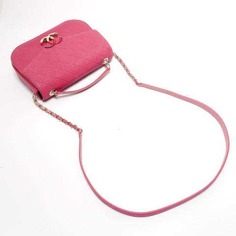 CHANEL 25 Series CC Coil 2-Way Chain Shoulder Bag pink WS28003