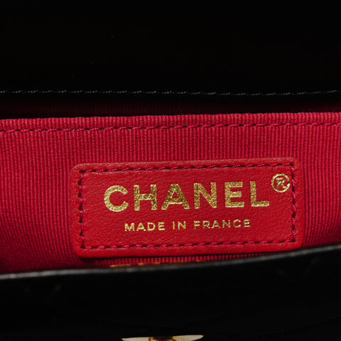 CHANEL 2022-2025 Velour Matelass Shoulder Bag black WS28006