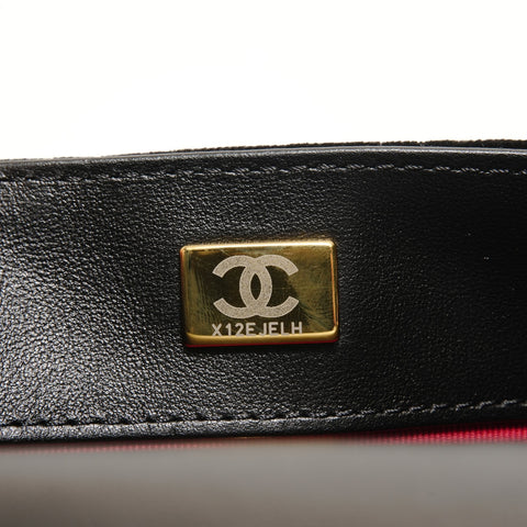 CHANEL 2022-2025 Velour Matelass Shoulder Bag black WS28006