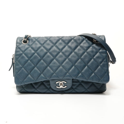 CHANEL Item No. 21: Big Mato Lasse 30 Caviar Skin Shoulder Bag Navy WS28010