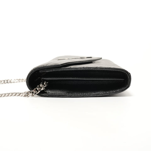 YVES SAINT LAURENT Cassandra Matrasse Chain Wallet Umhängetasche schwarz WS28011