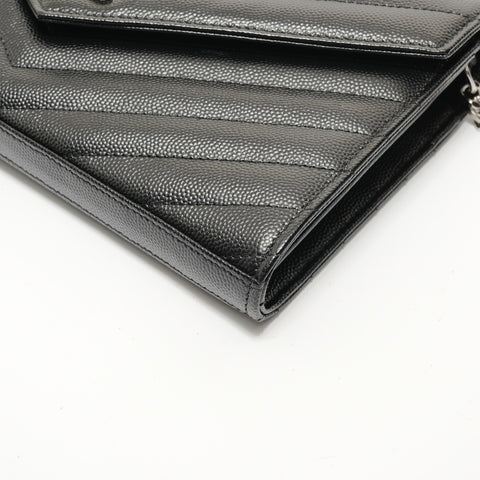 YVES SAINT LAURENT Cassandra Matrasse Chain Wallet Umhängetasche schwarz WS28011