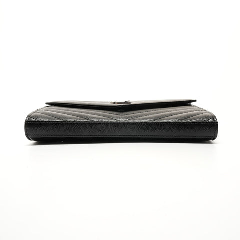 YVES SAINT LAURENT Cassandra Matrasse Chain Wallet Umhängetasche schwarz WS28011