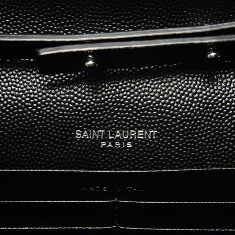 YVES SAINT LAURENT Cassandra Matrasse Chain Wallet Umhängetasche schwarz WS28011