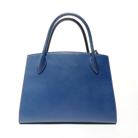 PRADA Saffiano 2WAY Tote Bag Handbag blue WS28012