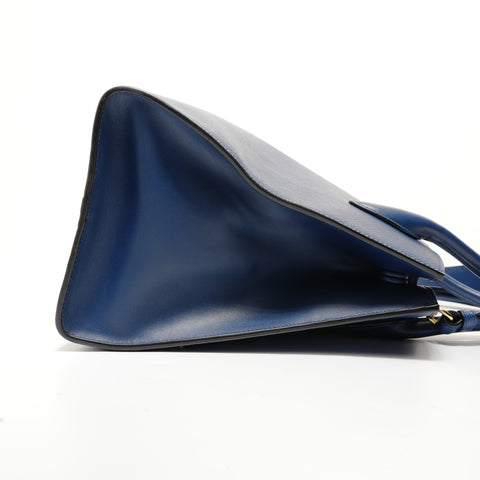 PRADA Saffiano 2WAY Tote Bag Handbag blue WS28012