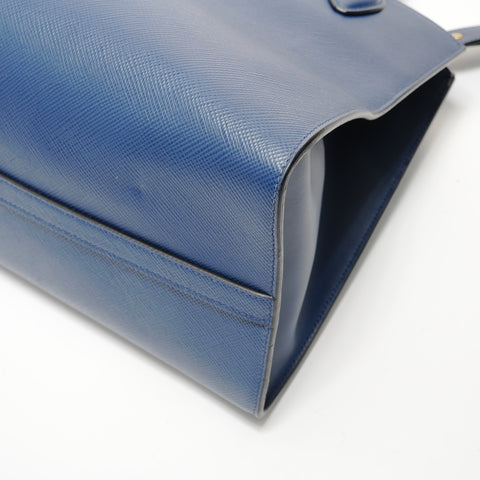 PRADA Saffiano 2WAY Tote Bag Handbag blue WS28012
