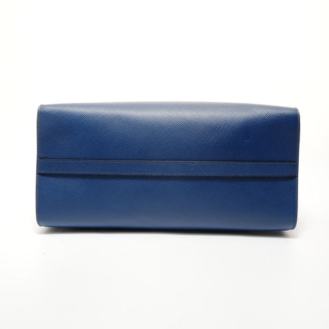 PRADA Saffiano 2WAY Tote Bag Handbag blue WS28012