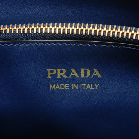 PRADA Saffiano 2WAY Tote Bag Handbag blue WS28012