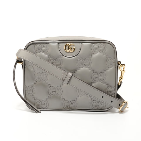 GUCCI GG Matelasse Small Shoulder Bag gray WS28017