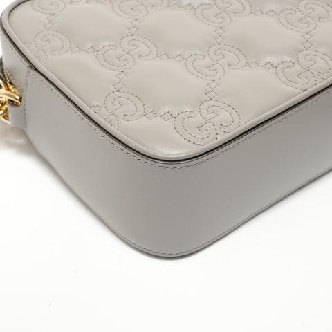 GUCCI GG Matelasse Small Shoulder Bag gray WS28017
