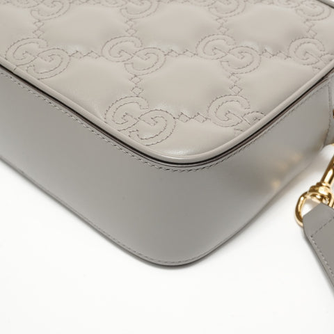 GUCCI GG Matelasse Small Shoulder Bag gray WS28017