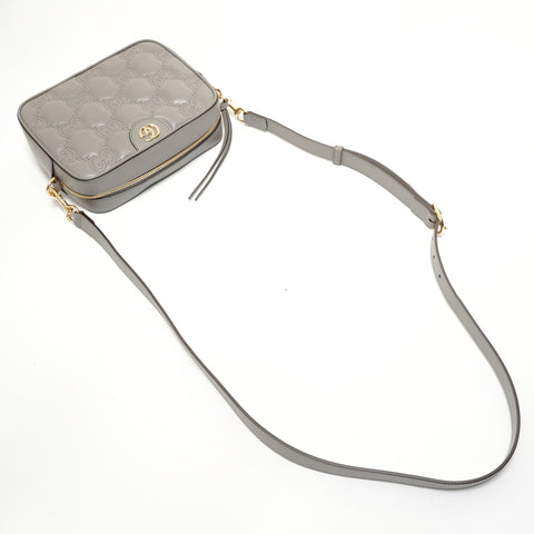 GUCCI GG Matelasse Small Shoulder Bag gray WS28017
